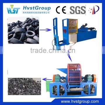 Used tire shredder machine