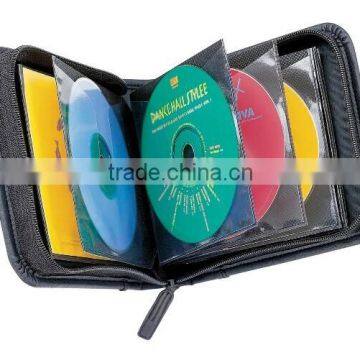 Leather Disc CD/DVD Wallet Organizer 48 CD's