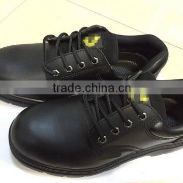 Low price Ming cowhide safety shoe with high quality, industrual work safety shoe, low cut, black, HW-2001