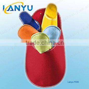 classical colorful felt slippers for your guest