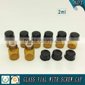 2ml (5/8 Dram) Amber Glass Essential Oil Bottle With Orifice Reducer and Black Cap Quality Choice photo-3
