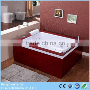 2015 Design Red Wooden Sex Massage Bathtub