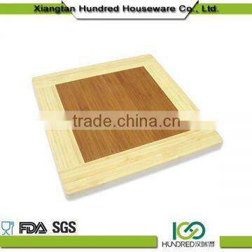 hot sale chopping block, bamboo board with handle and hole strong wood bamboo cutting board