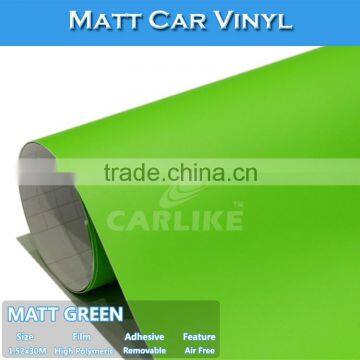 Good Price 5FTx98FT Air Bubble Free Top Quality Matt Green Car Wrap Vinyl