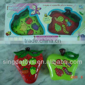 Strawberry and apple shape cartoon electronic organ toys