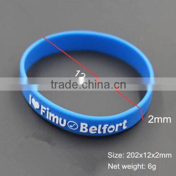 High quality embossed logo leather wristbands/silicone bracelets for anniversary gifts                        
                                                                                Supplier's Choice