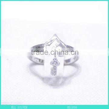 925 Sterling Silver Heart Shape Key Charming Ring Design for Girl With cz Stone photo-2