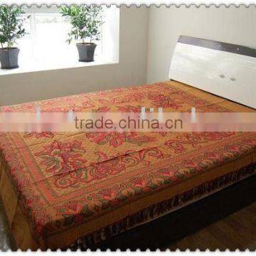 bedding yellow thread blanket