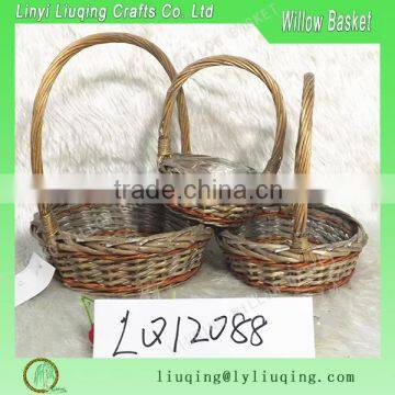 Linyi wicker basket with handle factory