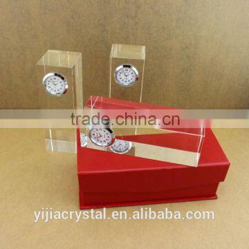 factory directly sale yijia crystal blank cube simple design clock