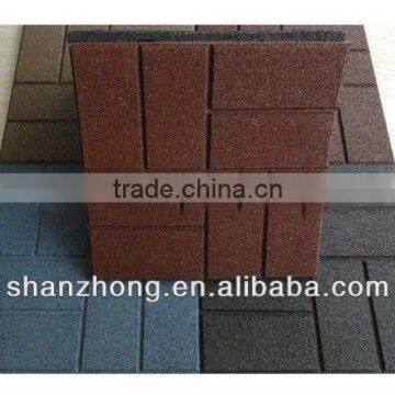 Outdoor gravel road pattern safety surface rubber flooring mats
