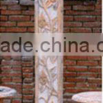 Handrail for outdoor stairs marble baluster hand carved stone sculpture