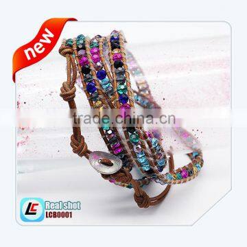 Exquisite 2016 colorful bead bracelet manufacturing for ladies style