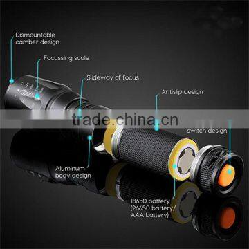 Ultra Bright E26 Aluminum 26650/18650/3*AAA Battery Military 1200 Lumen Best Tactical Flashlight Rechargeable Quality Choice photo-3