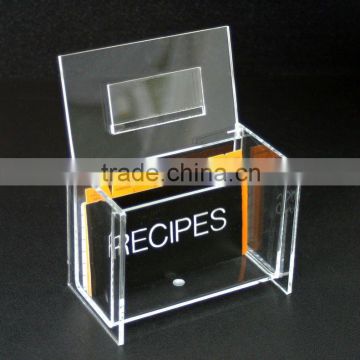 Acrylic Recipe Display Box /Stand /Holder/ Rack/ Organizer