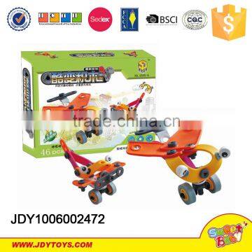 2015 Hot sale Self-assembly toys puzzle blocks DIY Intelligence assemble plastic brick toy concept car