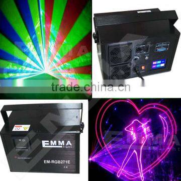 5000mw Red Green Blue rgb Laser Projector Professional Stage Lighting Effect DMX 512 Scanner DJ Disco Party Show Lights