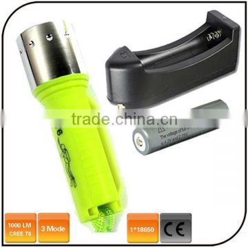 1000 lumen light underwater diving flashlight