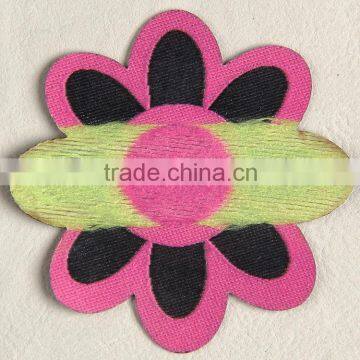 Hangzhou Label Factory Custom Flower Shaped Woven Label Patch for Girls Pantyslip