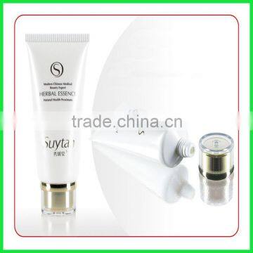 80g white pastic lotion tube with Acrylic lid