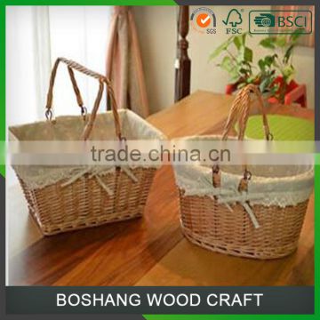 Boshang New Simple Handmade Fruit Wicker Basket