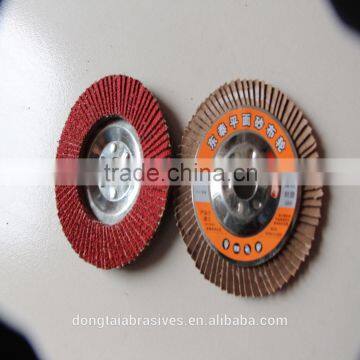 100mm ceramic abrasive flap disc with 75mm iron substate made in linyi