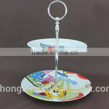 Porcelain Home Cake Stand,China Pocerlain Dinner Plate,cholocalate Cake Plate photo-6