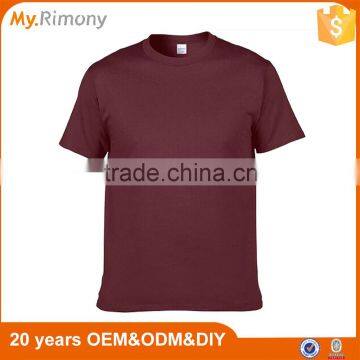 100% Cotton Custom Logo Plain Colour Blank Mens Short Sleeve T Shirt photo-6