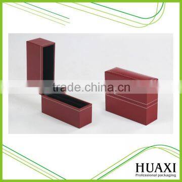 Custom Red Pu Leather Cover Plastic Jewelry Box Packaging Box