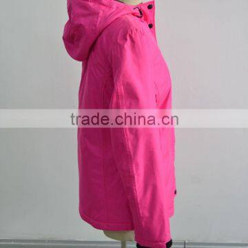 Custom Women Pink Nylon One Piece Snowboard Suit photo-4