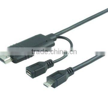 HIGH QUALITY 4Kx2K (3D Supported), MHL3.0 Micro USB TO HDM I Adapter Cable for Samsung S4/S5 photo-4