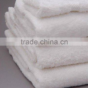 Luxury white terry hotel towel