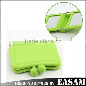 Fashion Silicone square pocket cosmetic compact mirrors wholesale