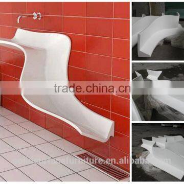 Artist shaped solid surface beautiful bathroom wash hand basin