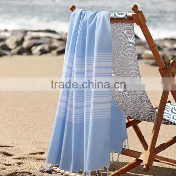 Sky bule beach towel With conplicated tassels Cotton towel Durable throw