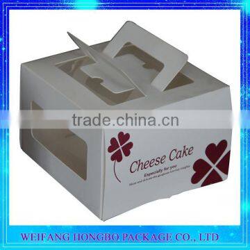 Food Grade Paper Birthday Cake Box With PVC Window