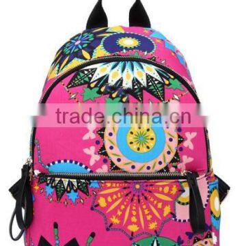 2015 New style casual canvas backpack schoolbag cool bag