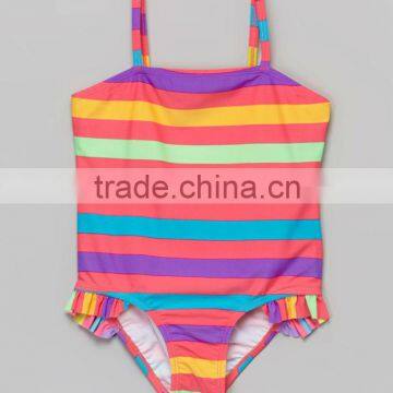 Holesale boutique stylish baby romper rainbow colorful romper for baby girls strip baby dressy rompers with cheapest price