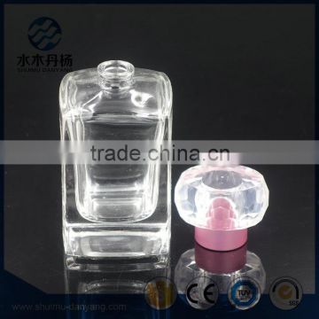 Luxury 60ml glass perfume bottle with decor cap