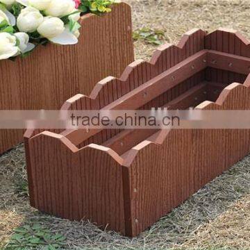 FRSTECH composite wood wrought iron flower pot holders WPC flower pot                        
                                                Quality Choice