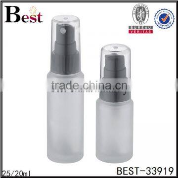 30ml frosted spray glass bottle black pump