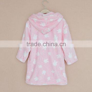 Printing Plush Fleece Bathrobe Pajama Fleece Gowns for Kids photo-4