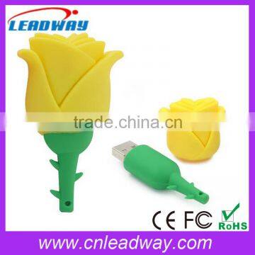 Wedding Favor Gift 3D PVC Rose USB 2.0 Flash Memory