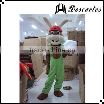 Easter bunny plush walking costume, rabbit mascot costume for adults