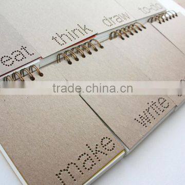 kraft paper notepad with custom embossing and spiral binding for promotions, gifting, events, giveaways