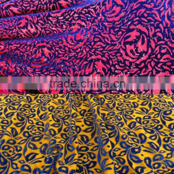 glitter flocked velvet fabric for dress pants sofa