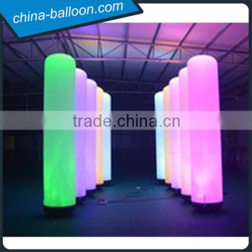 led inflatable lighting cones,colorful inflatable led tube for road decoration