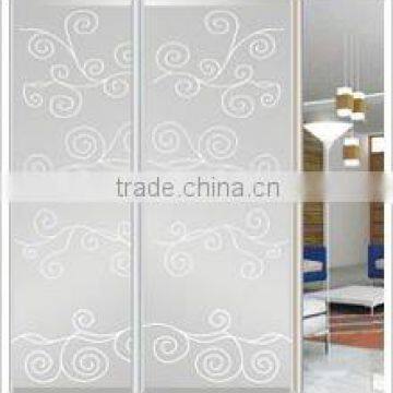 high quality engraved tempered glass door&panel