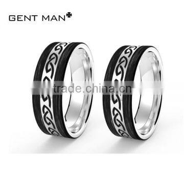 2016 Desgined High Quality couple rings for engagement tanishq Solid Carbon Fiber Silver Wedding Ring turkish wedding rings