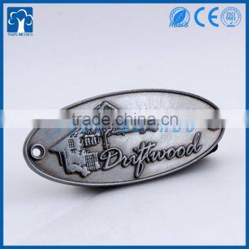 Custom Geocache Curved Hicking Stick 3D Embossed Logo Metal Badge Pin photo-5